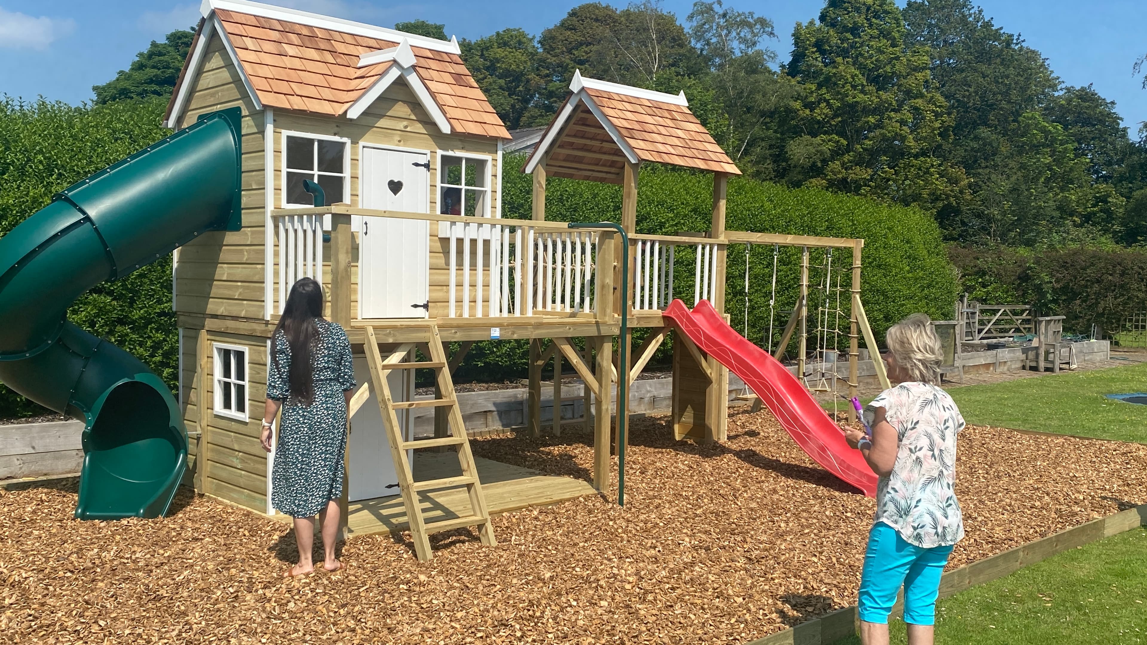 A Bespoke playcentre nestled in a landscaped garden